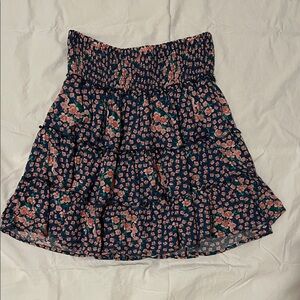 American Eagle Outfitters Dark Blue Floral Mini Skirt